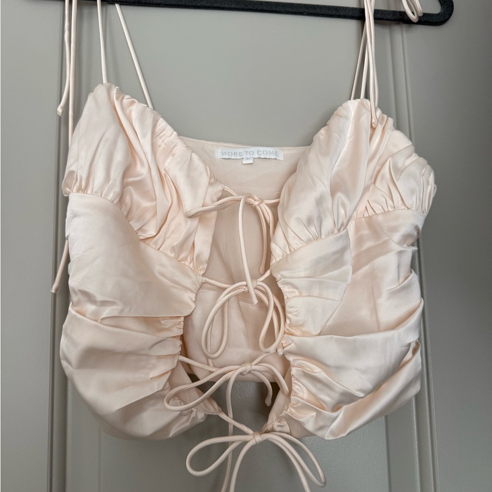 Elegant Cream Satin Camisole by More to Come